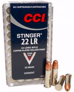 CCI Stinger 22lr Copper Plated Hollow Point 32gr (50 Rounds)