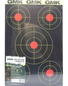 GMK Splatter Targets 5 Bullseye Green Reactive (10 Pack) GMK-GRB03