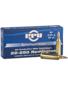 PPU .22-250 Remington Soft Point 55gr (20 Rounds)