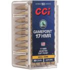 CCI .17HMR Gamepoint Jacketed Soft Point 20gr (50 Rounds)