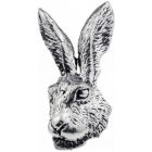 Hare Head Pewter Brooch