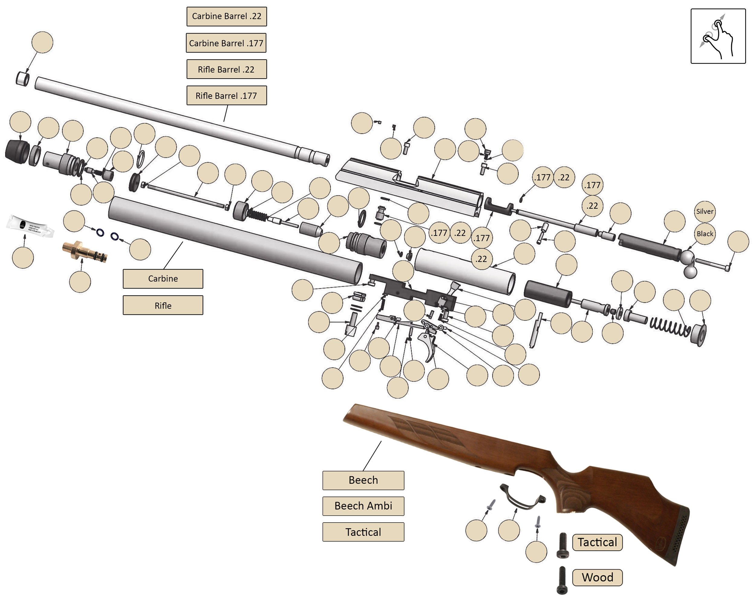 Scorpion Pcp Bsa Airgun Spares Chambers Gunmakers Airgun Shotgun | My ...